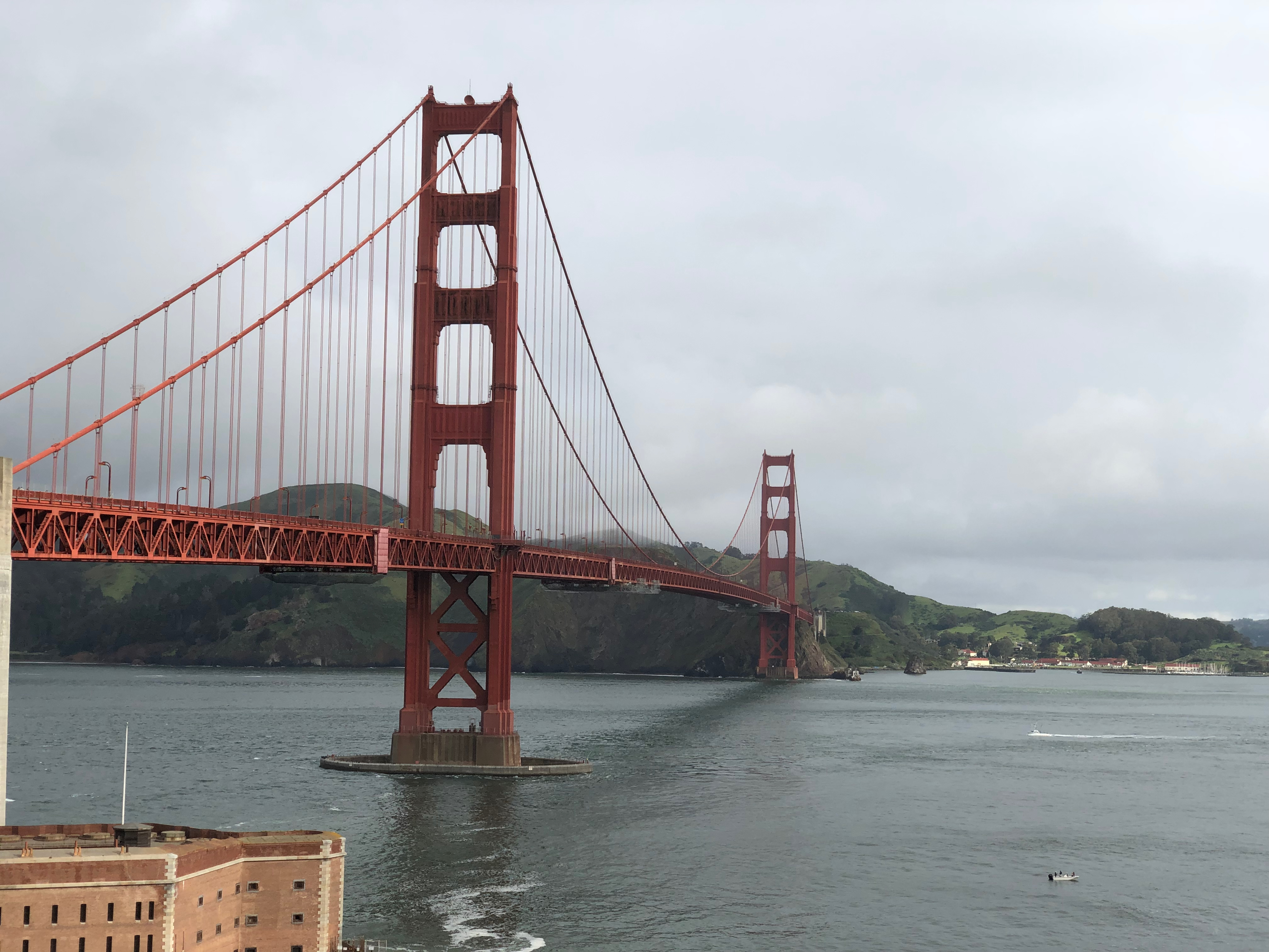 Blick vom Golden Gate Post Card Viewpoint auf die Golden Gate Bridge