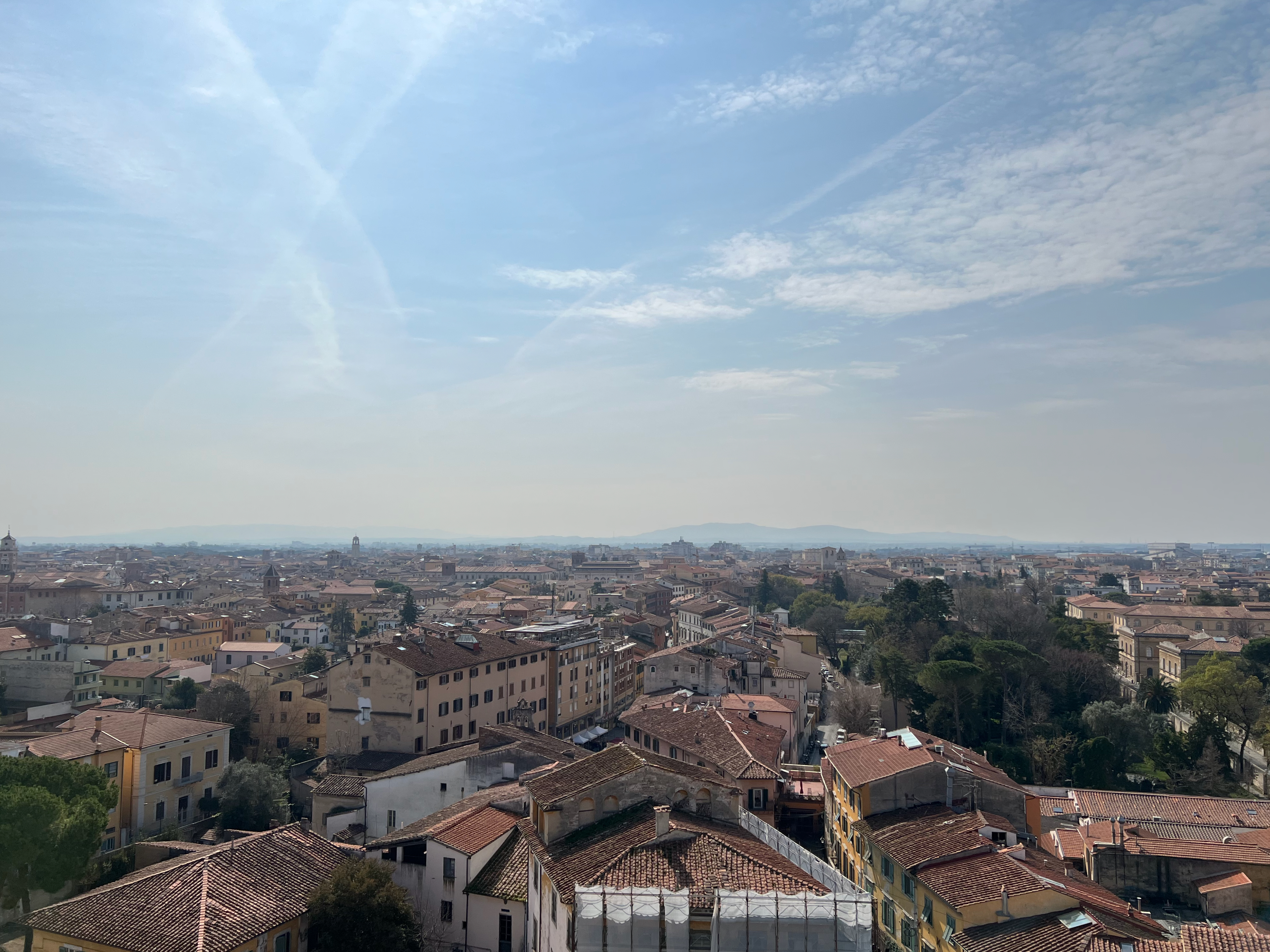 Blick vom schiefen Turm von Pisa auf Pisa