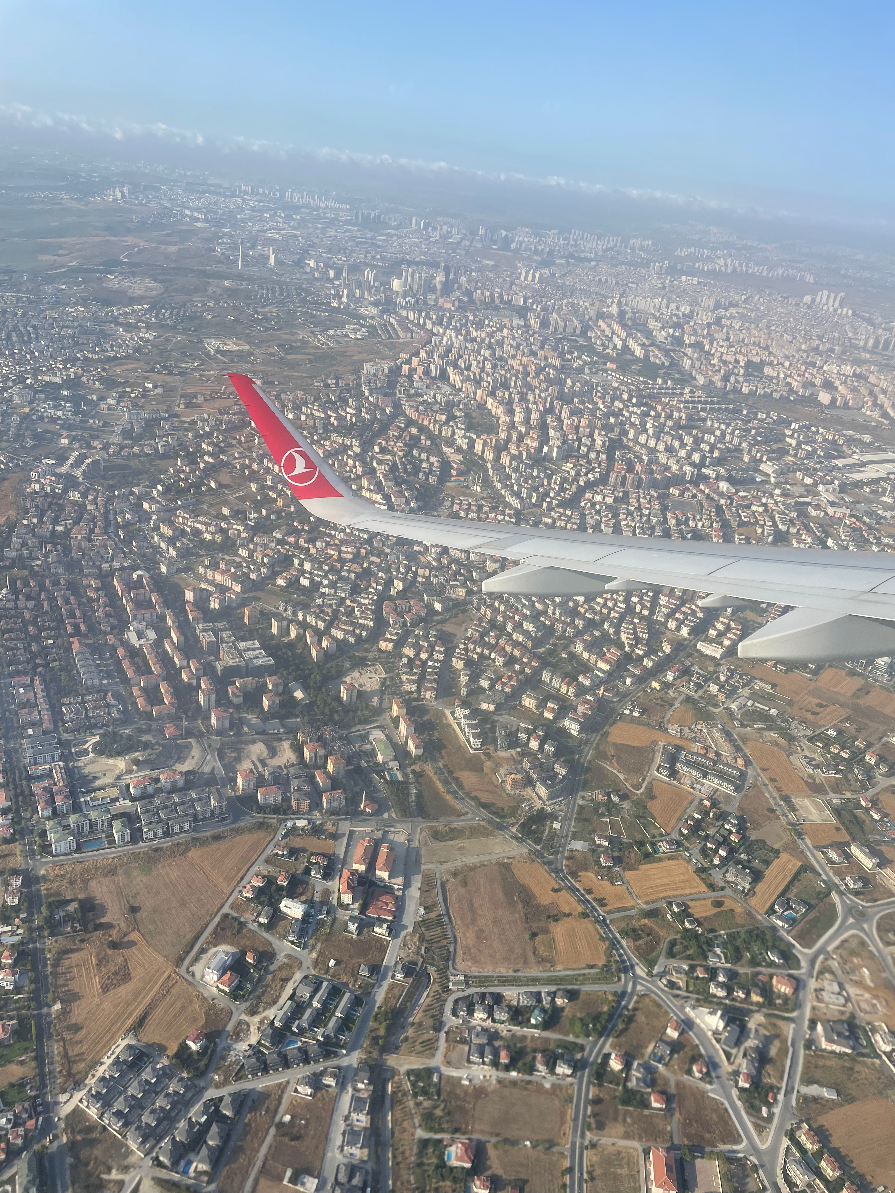 Blick aus dem Flugzeug auf Istanbul
