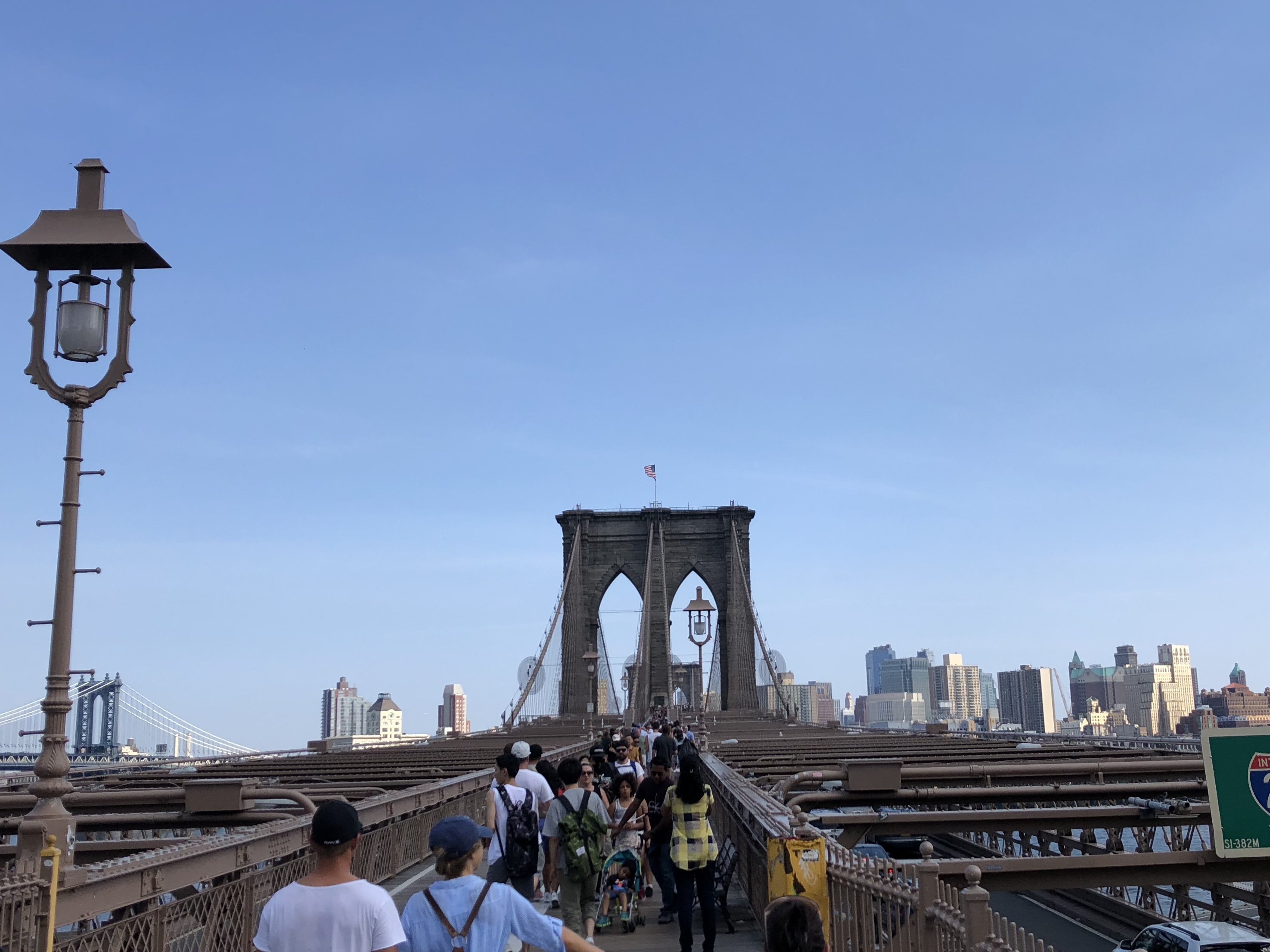 Blick über die Brooklyn Bridge