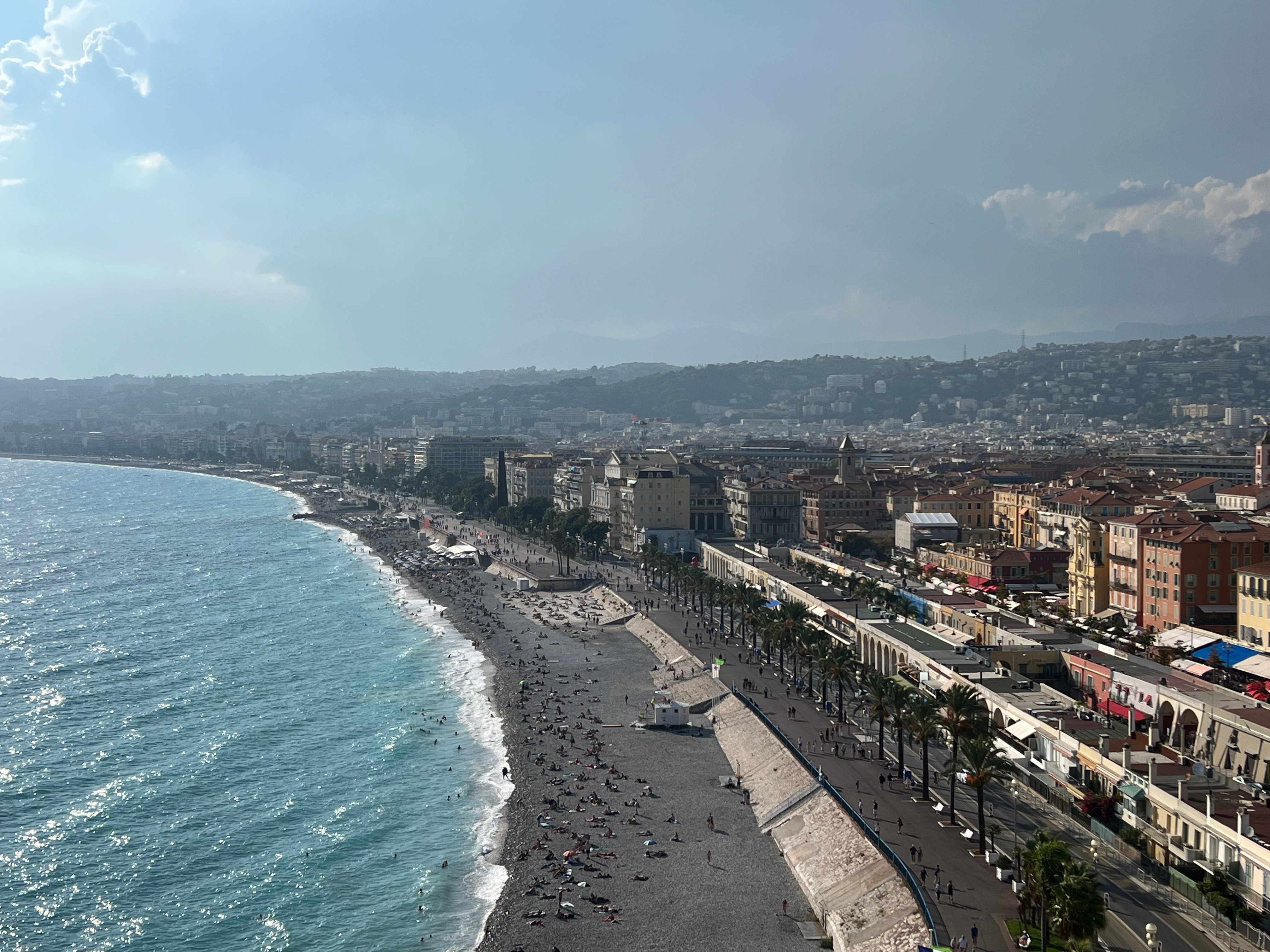 Blick auf die Promenade des Anglais